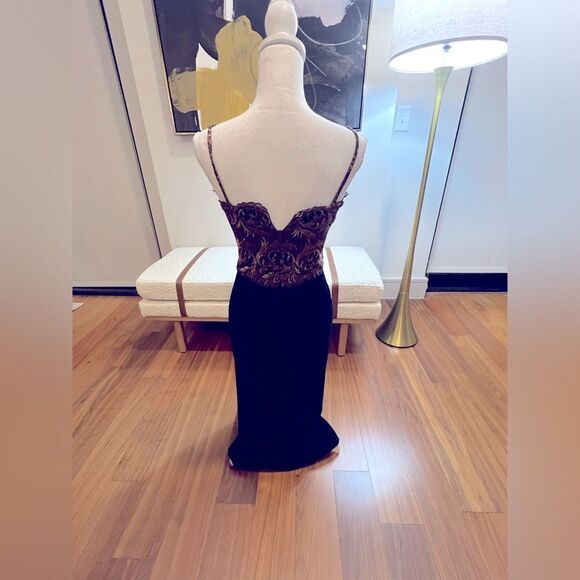 Tootsies boutique Elegant Black and Brown Evening Dress size 2 - Picture 7 of 7